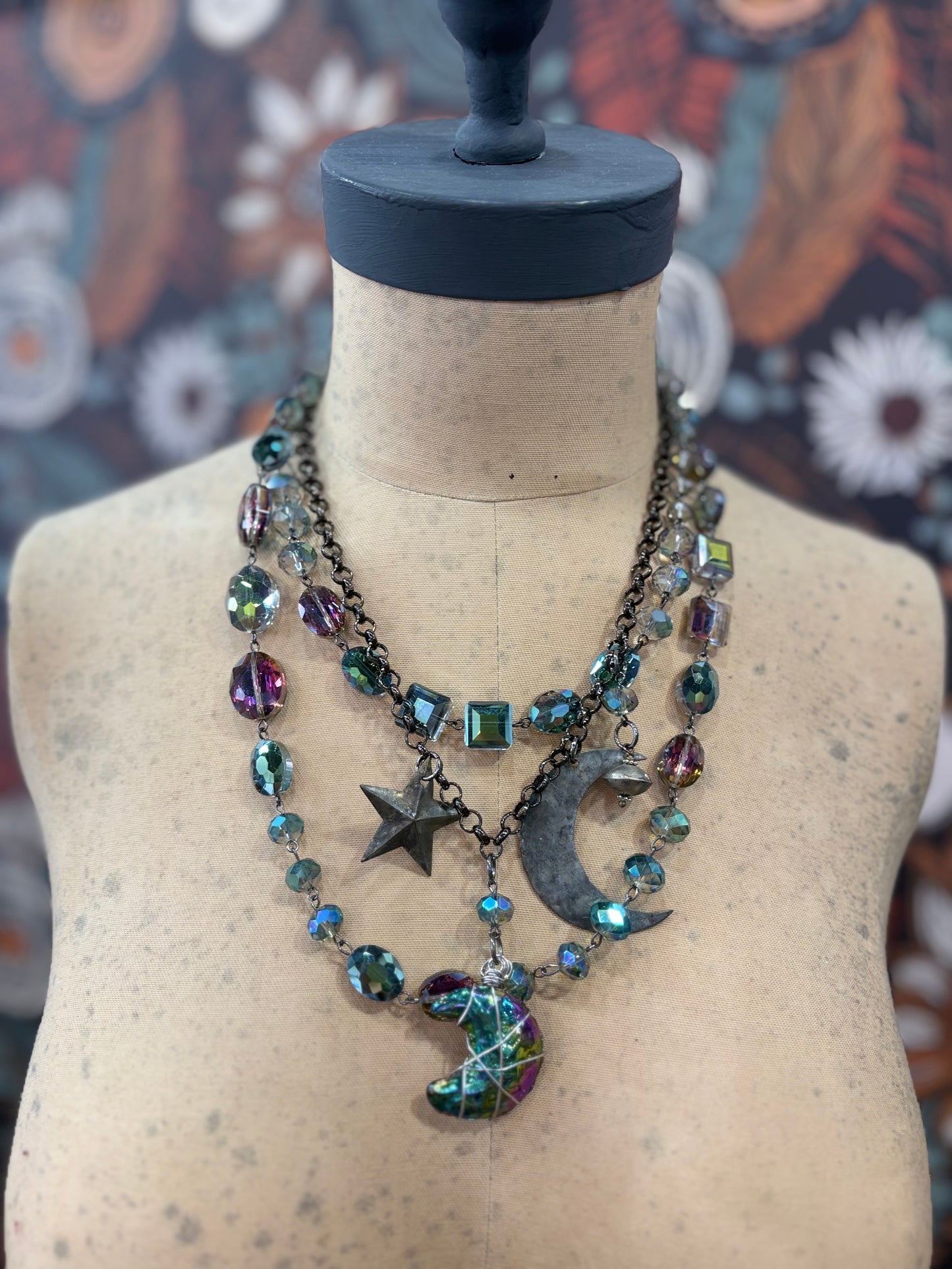 Celestial Dreams Statement Necklace / Art by Amy