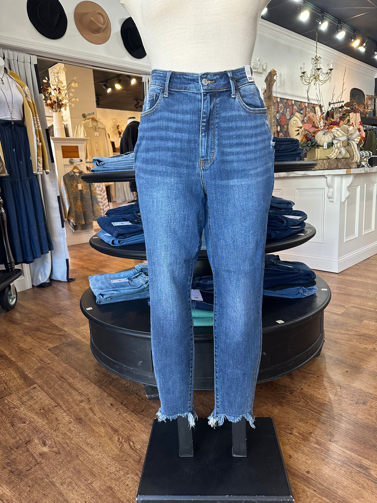 Judy Blue High Rise Skinny Jean Shark Bit Hem ~ POLLY