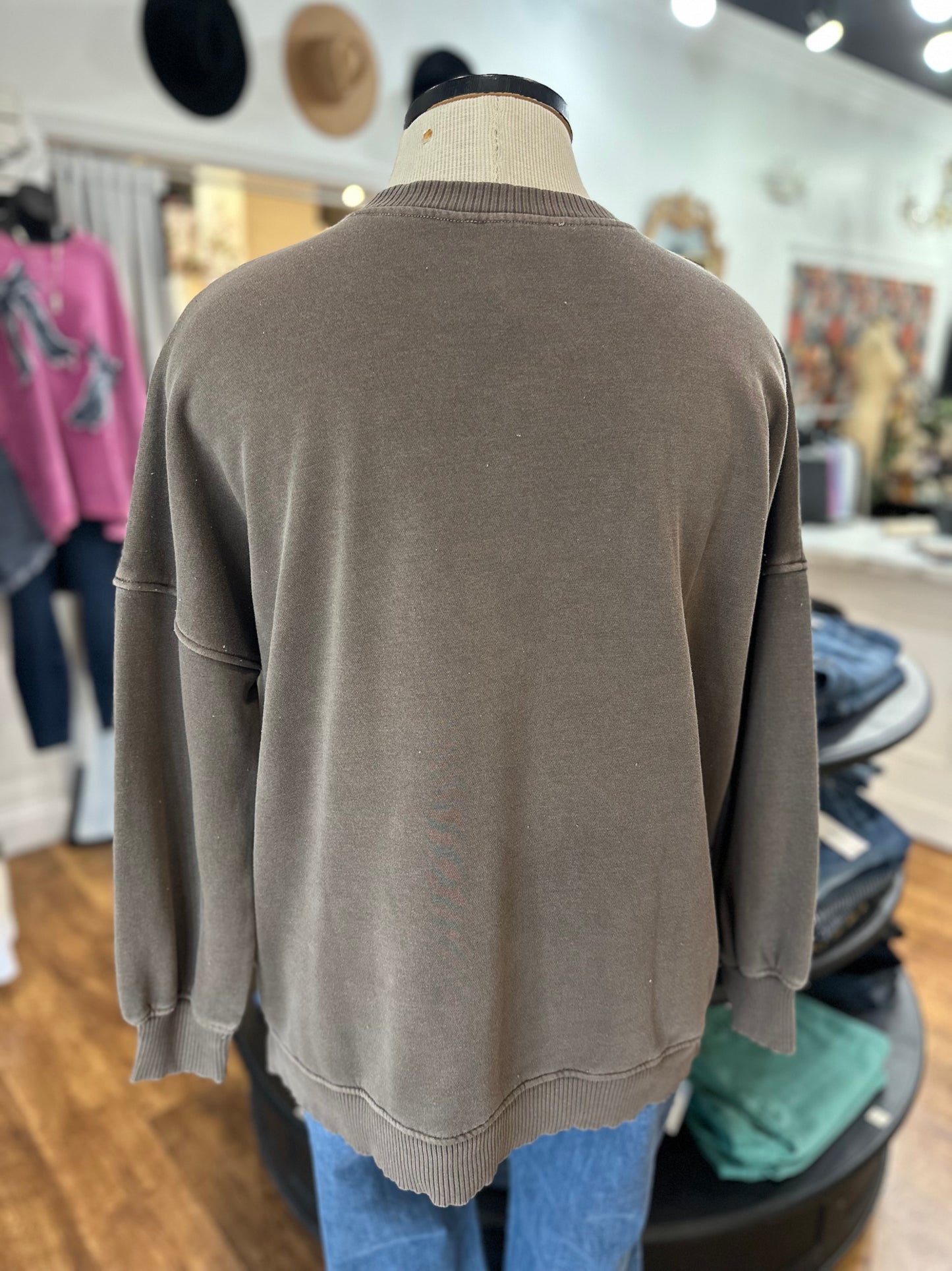 Never Looking Back Pullover ~ Brown