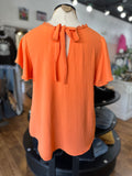 Summer Breeze Lace Trim Top ~ Orange