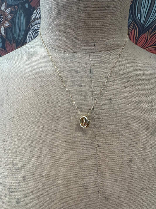 Back In The Beginning Double Knot Necklace ~ Gold