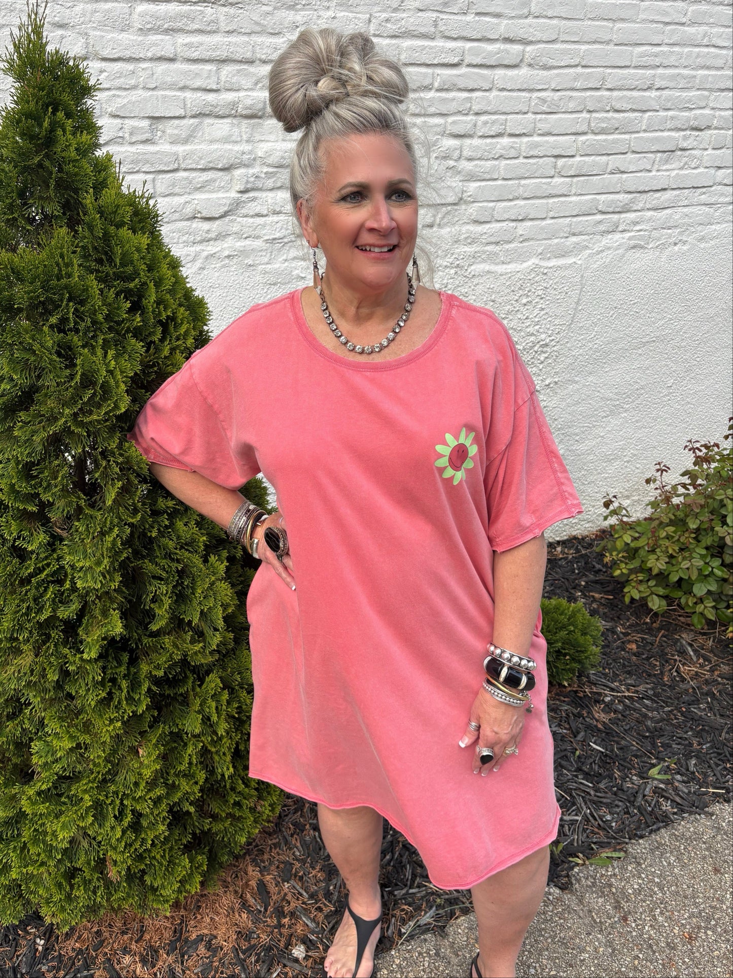 Smiley Daisy Tee Dress