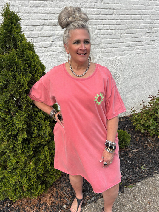 Smiley Daisy Tee Dress