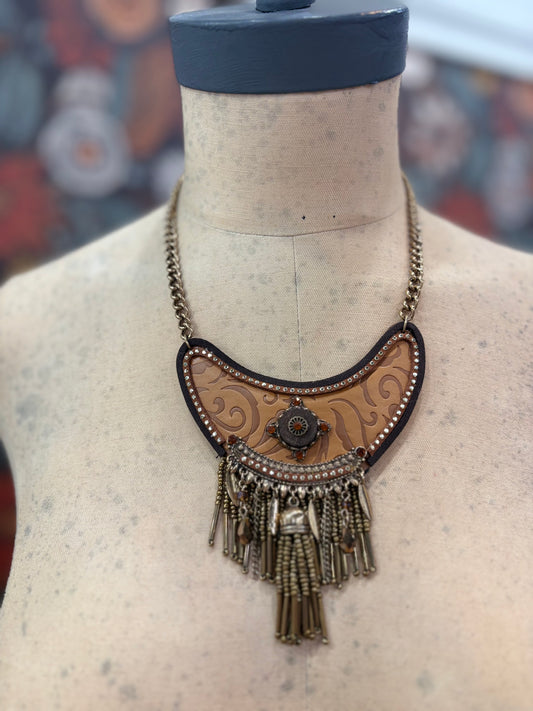 Saddle & Shine Statement Necklace