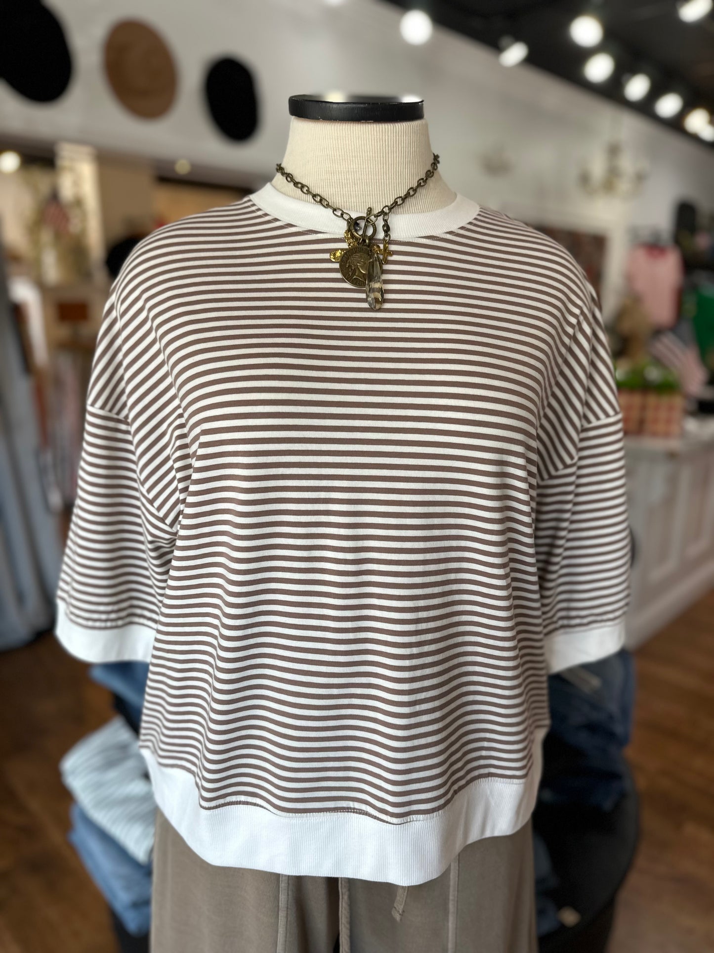 Now And Again Striped Top