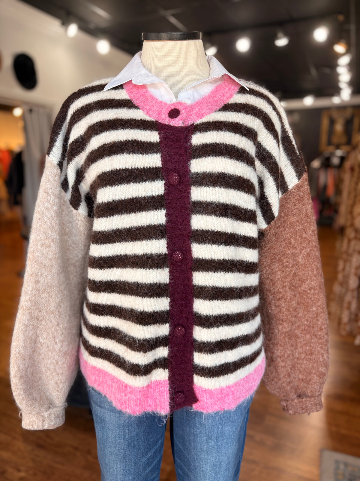 Whimsey Wishes Striped Cardigan