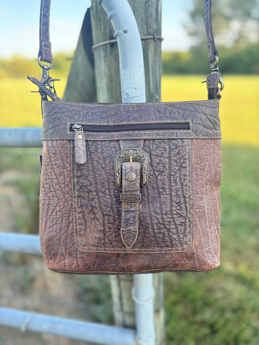 Myra Crossroads Creek Leather & Hairon Bag