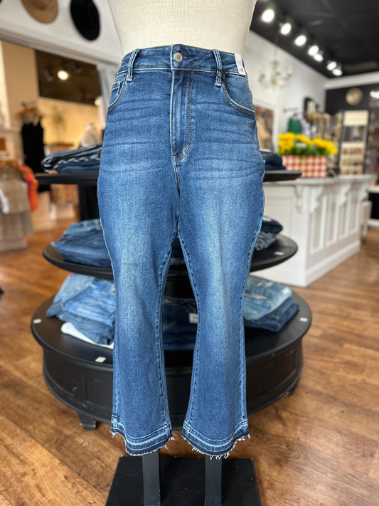 Judy Blue High Waist Release Hem Kick Flare Jean ~ ANASTASIA