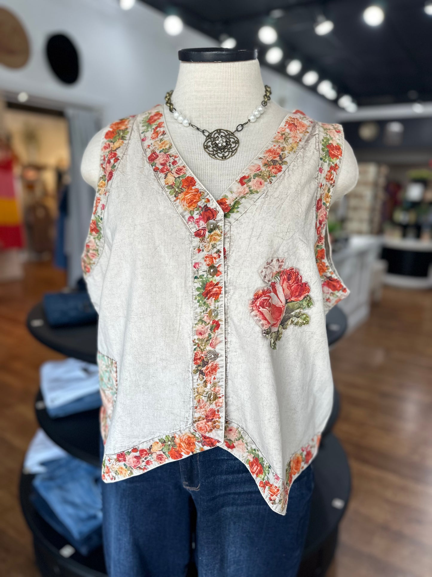 Serene Tea Garden Vest