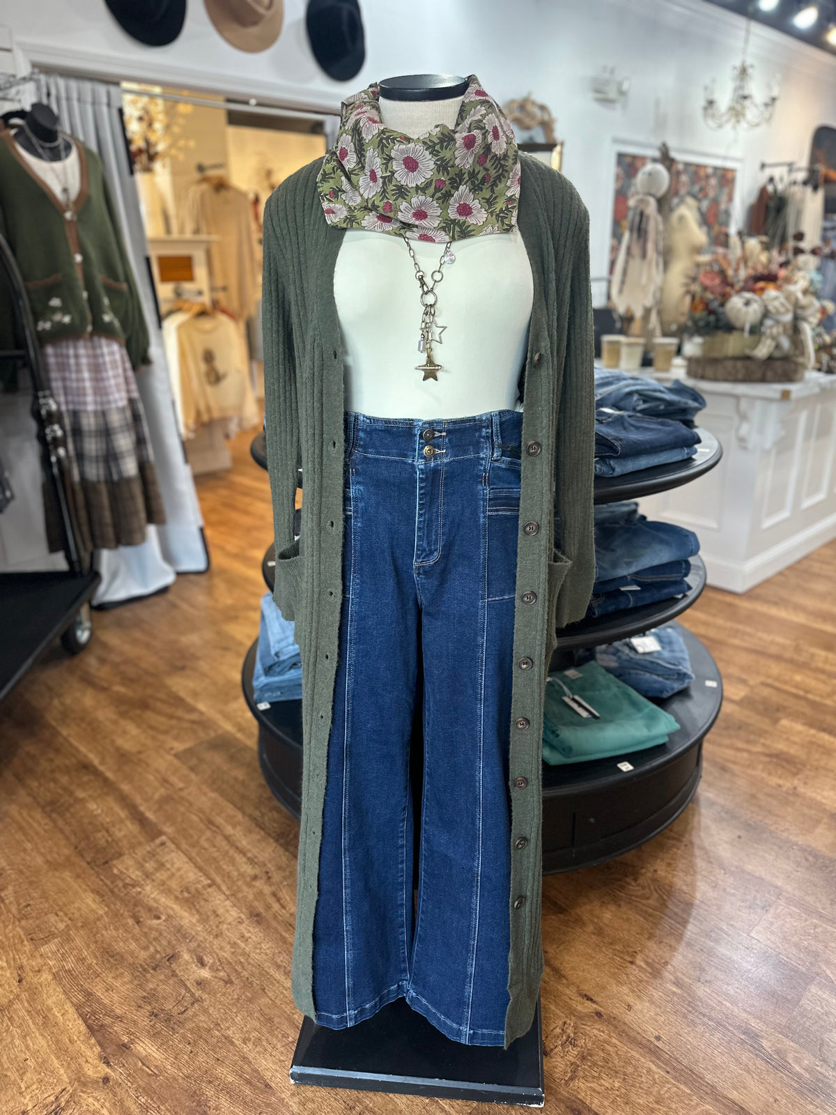 Filled With Hope Duster Cardigan ~ Olive
