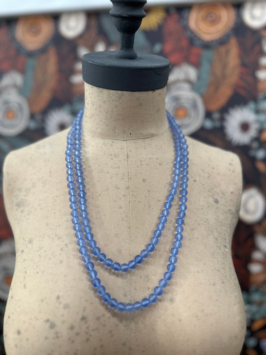 Icing On The Cake Beaded Necklace ~ Sky Blue