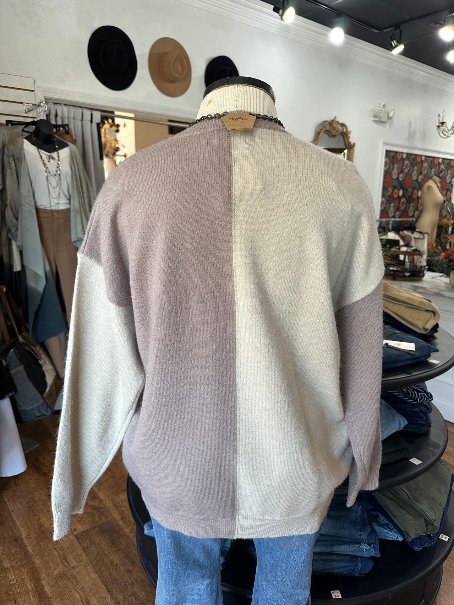 Vibe Check Color Block Sweater