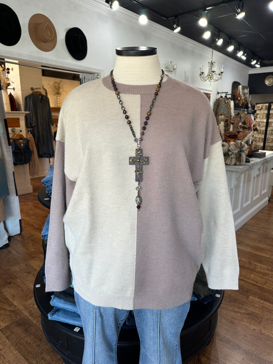 Vibe Check Color Block Sweater