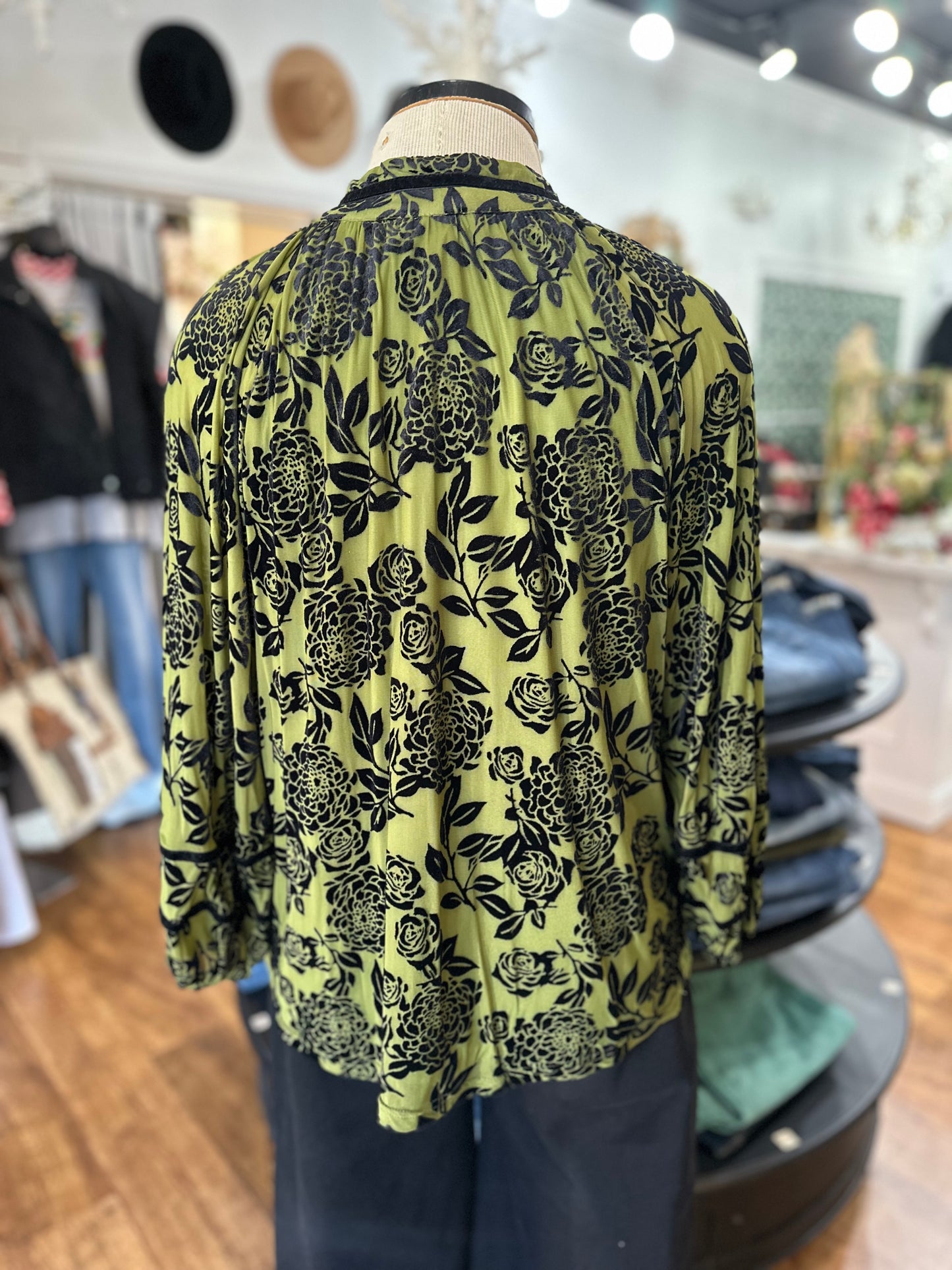 Make Your Mark Velvet Burnout Top