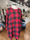 Give You Everything Plaid Dress ~ Red/Black