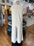 Tour The Town Bonded Lace Pants ~ Ivory