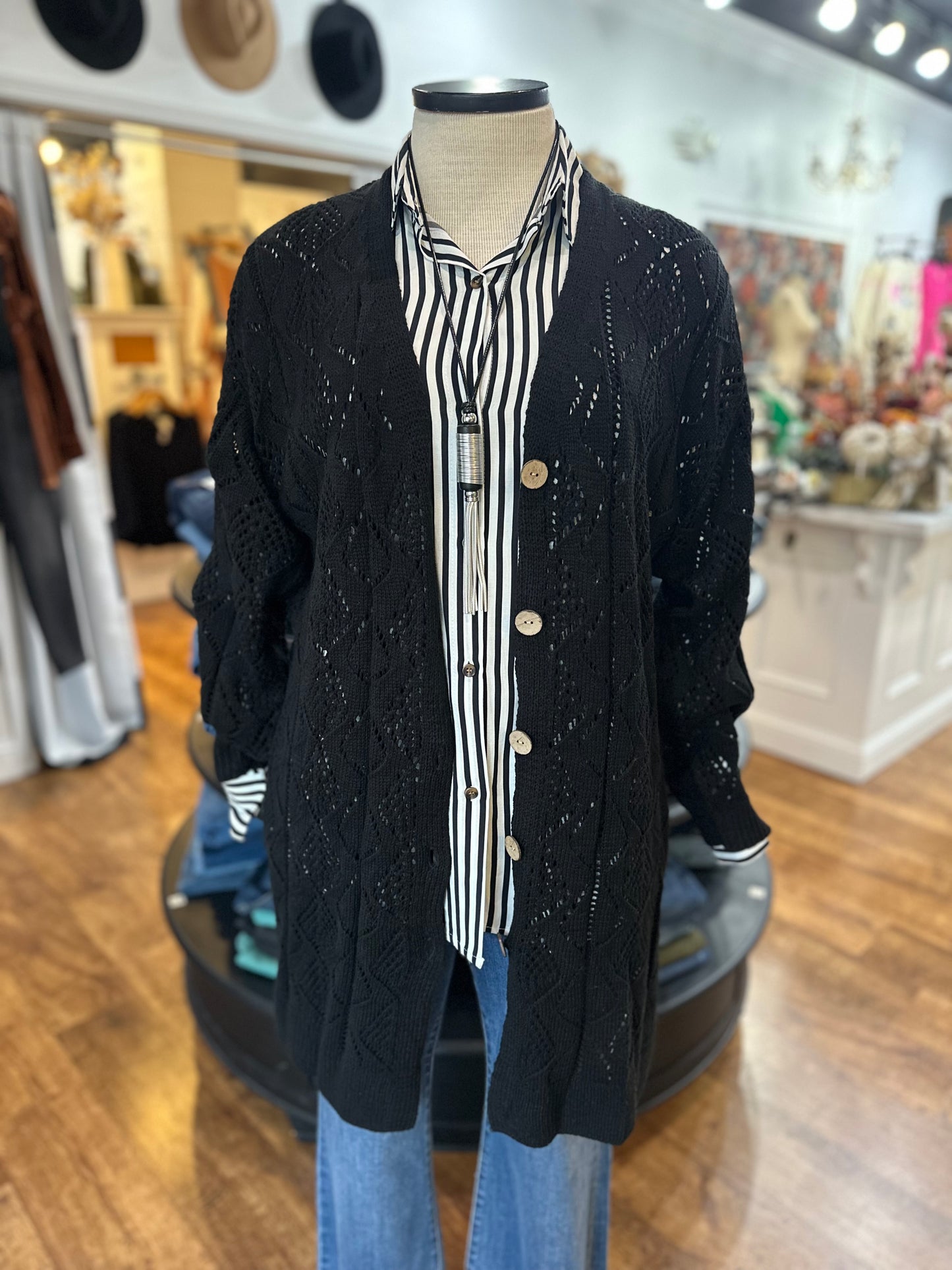 Plain Sight Open Knit Cardigan