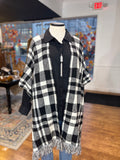 Cuddle Up Plaid Poncho