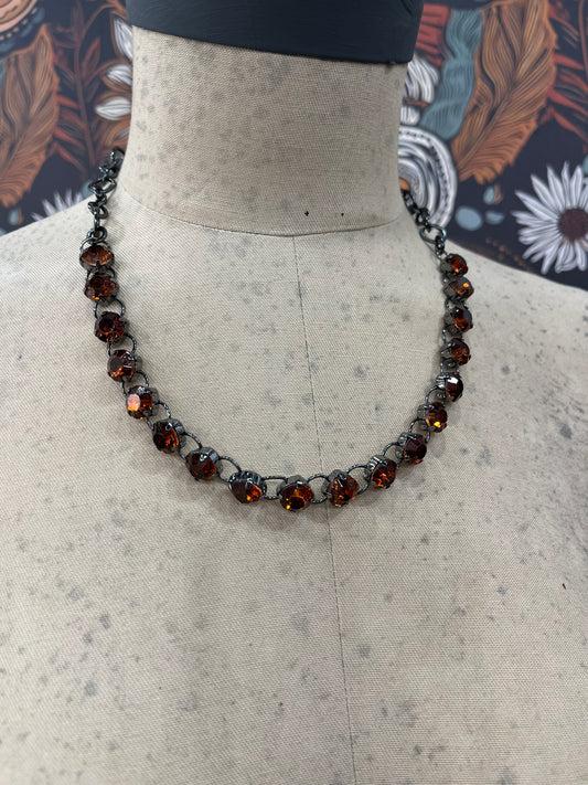 All That Sparkles Necklace / Smoked Topaz