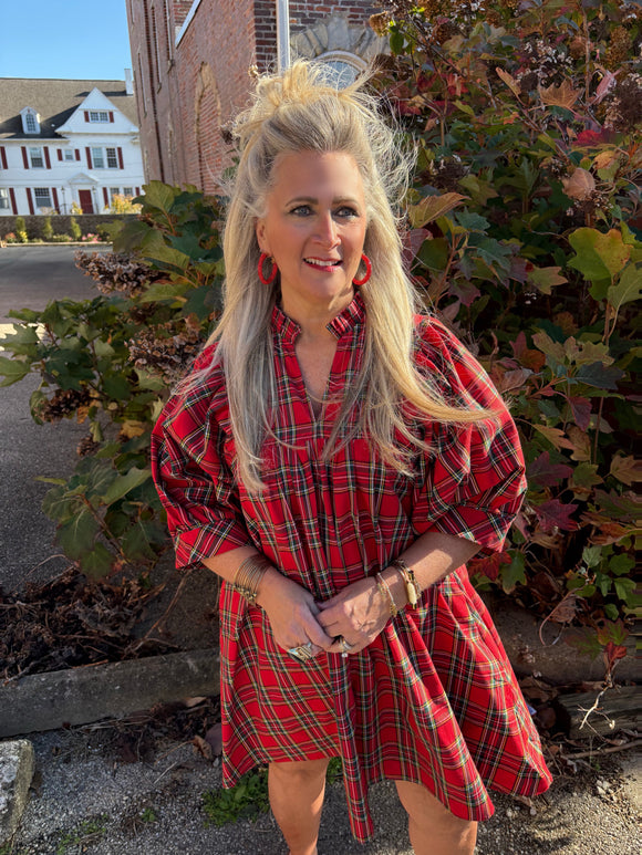 Polished Plaid Dress