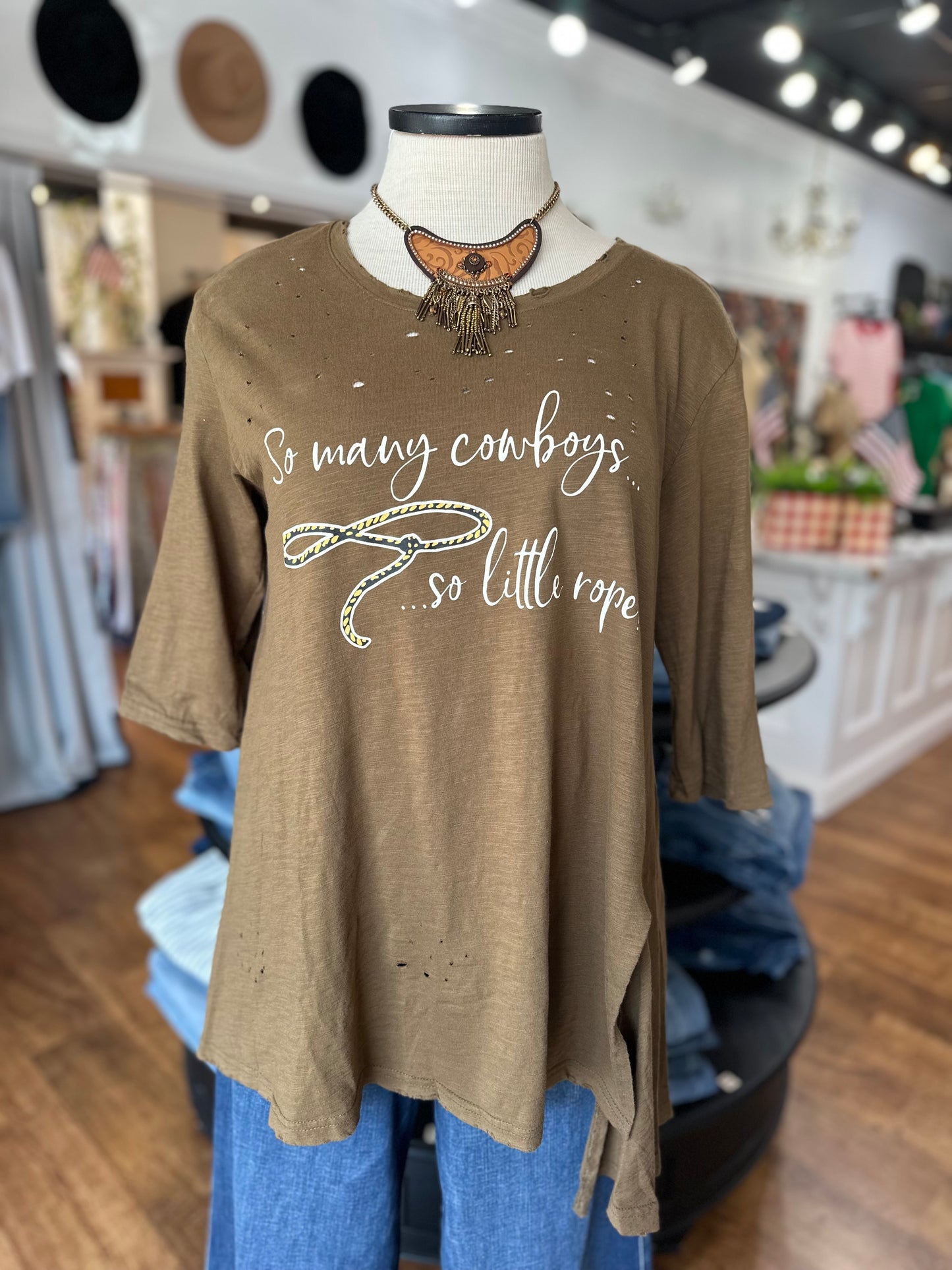 So Many Cowboys So Little Rope Graphic Tee