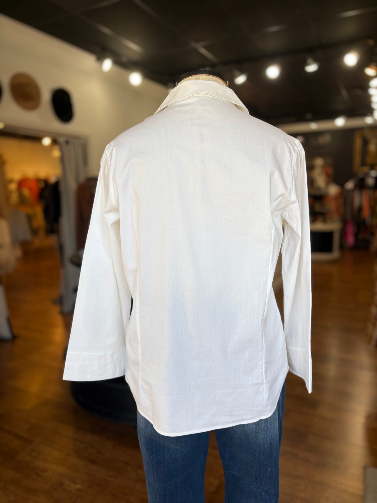 Have It All Button Up Top ~ White