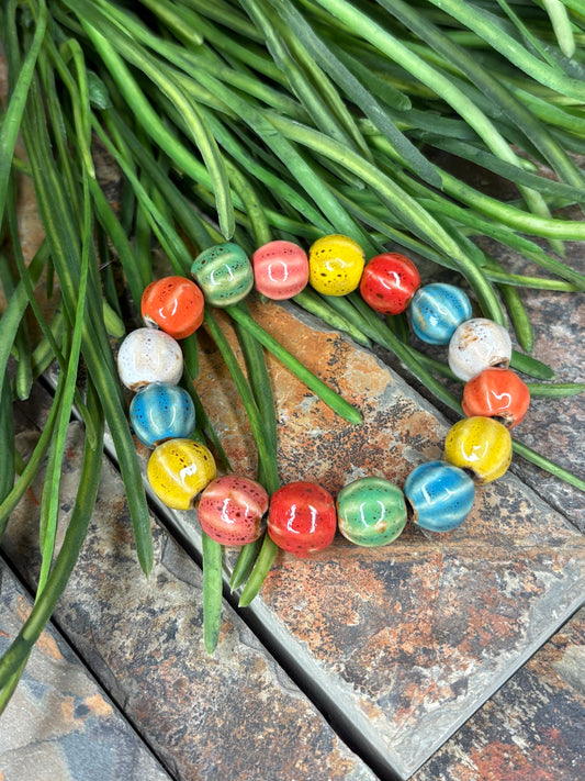 Stepping Up Beaded Bracelet ~ Round