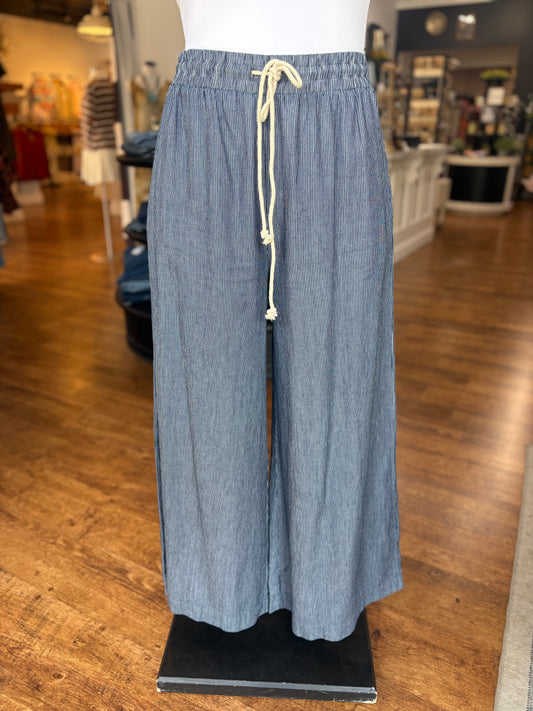 Important Decisions Striped Wide Leg Pants