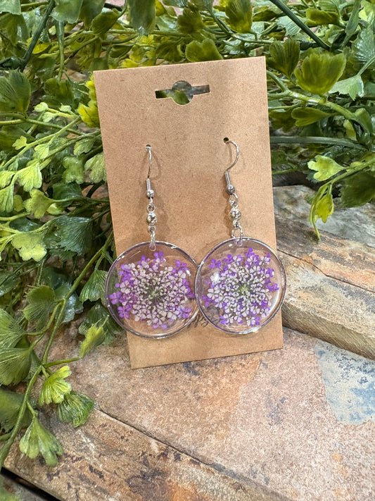 Botanical Bloom Dried Flower Earrings