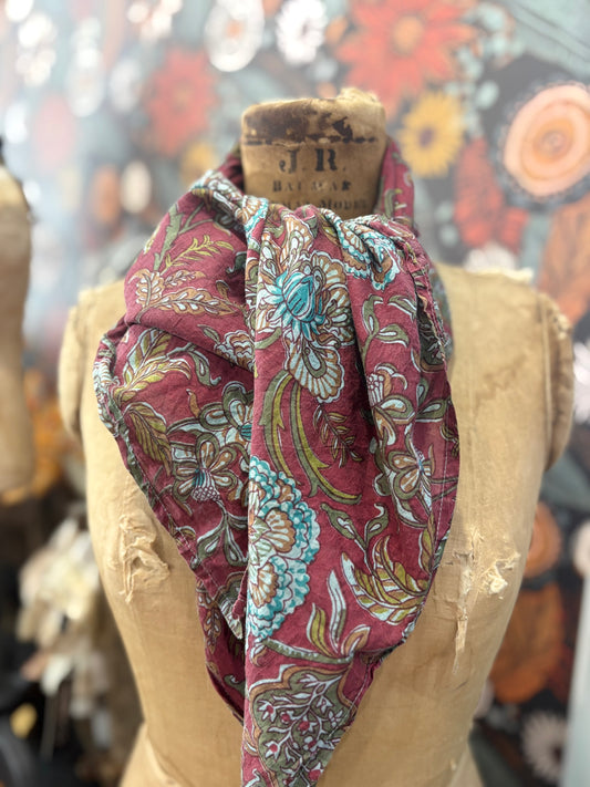 Gypsy Scarves ~ Burgundy Floral