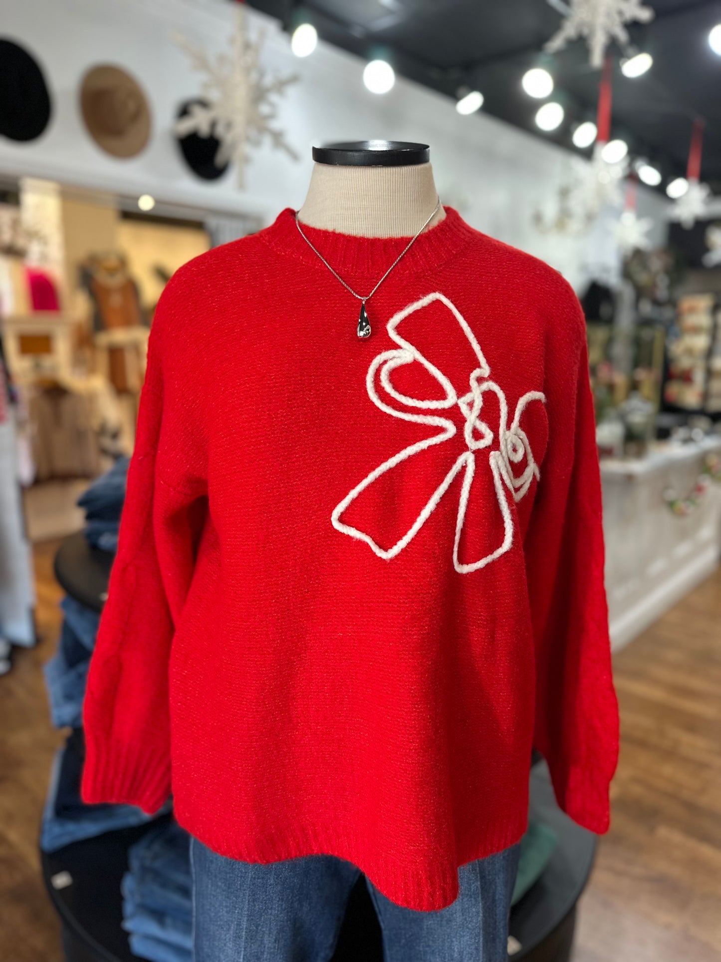 Chill In The Air Bow Sweater