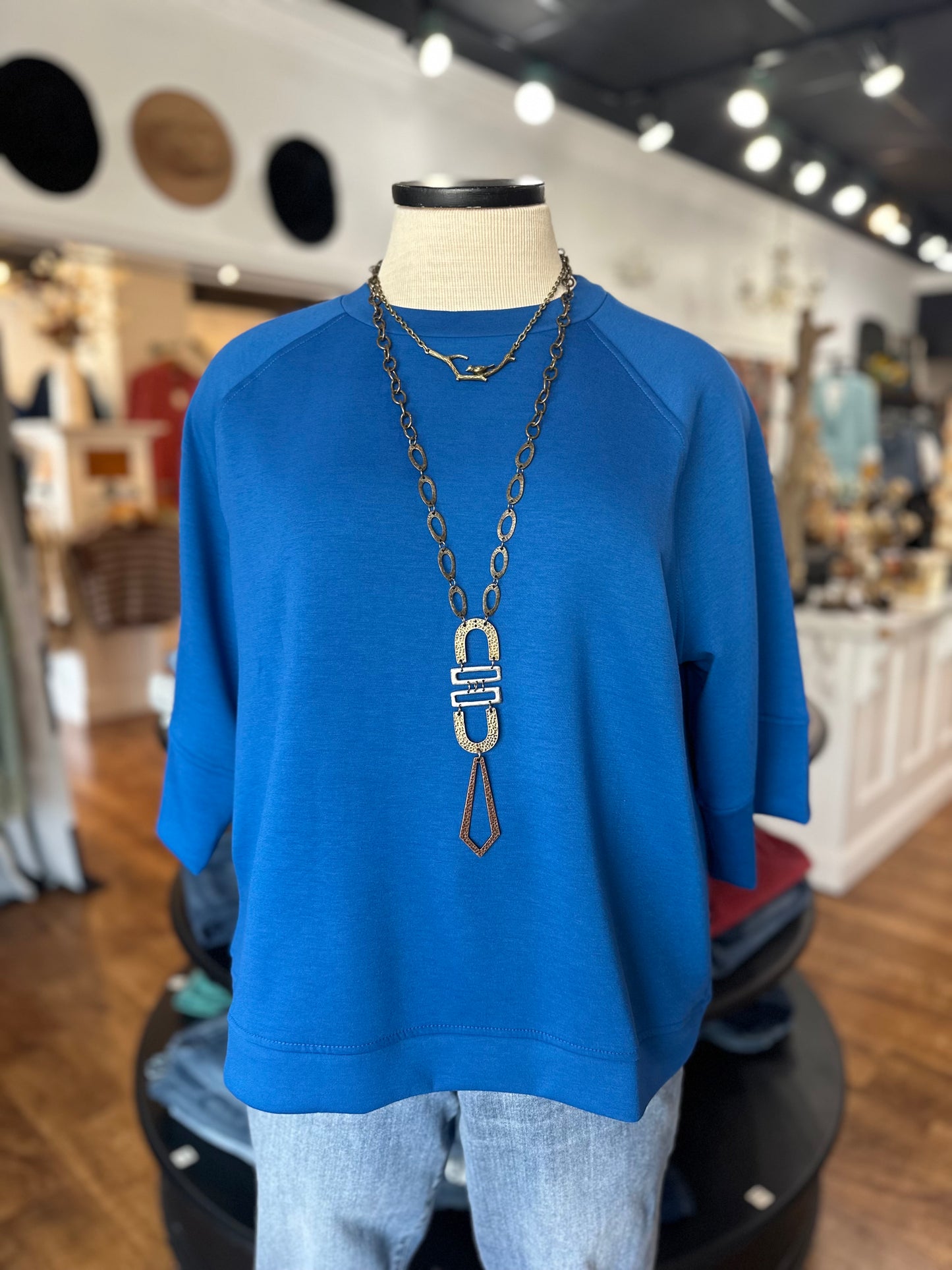 No Turning Back Scuba Pullover ~ Classic Blue