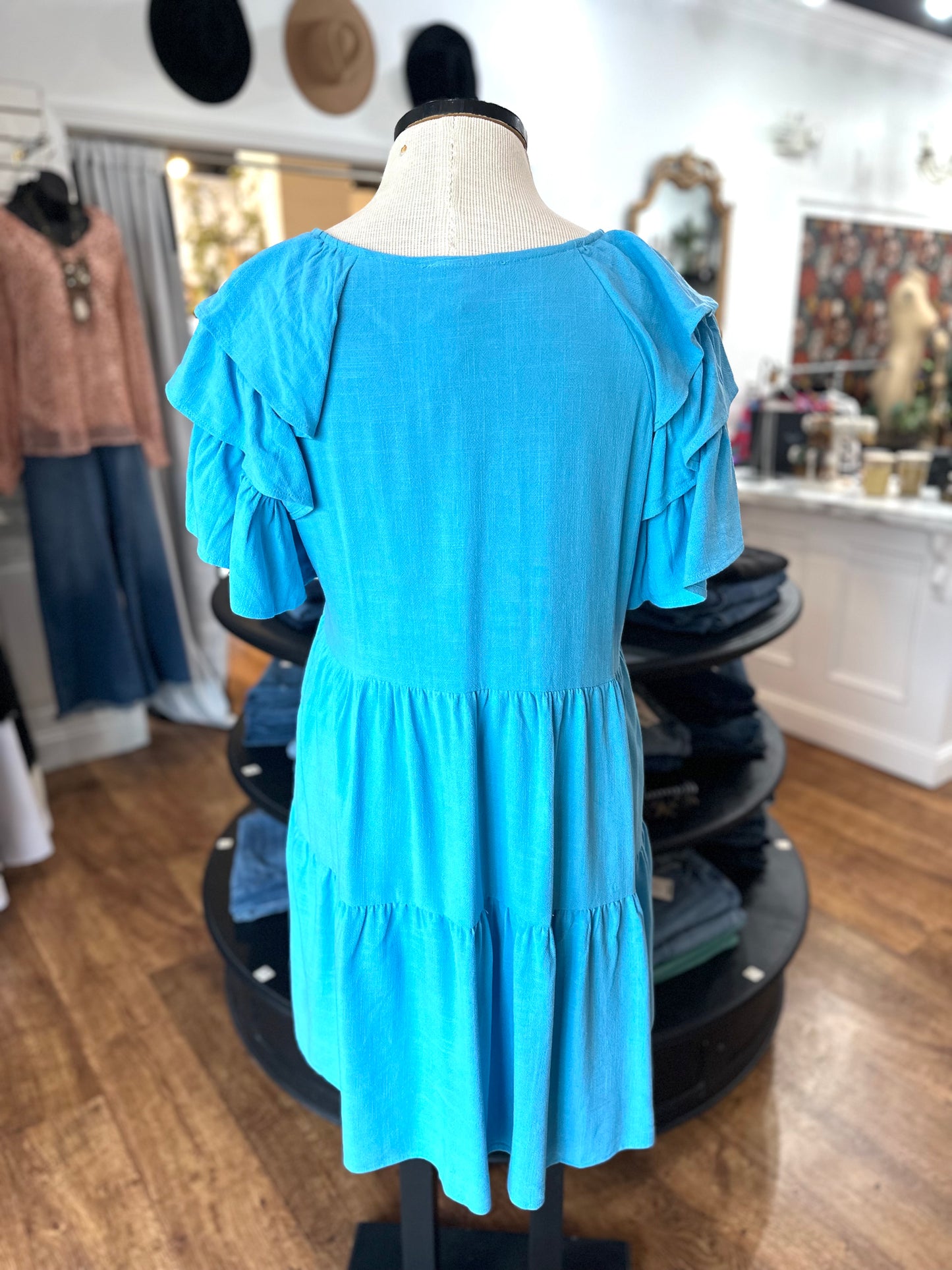 Ruffle And Swing Tiered Dress