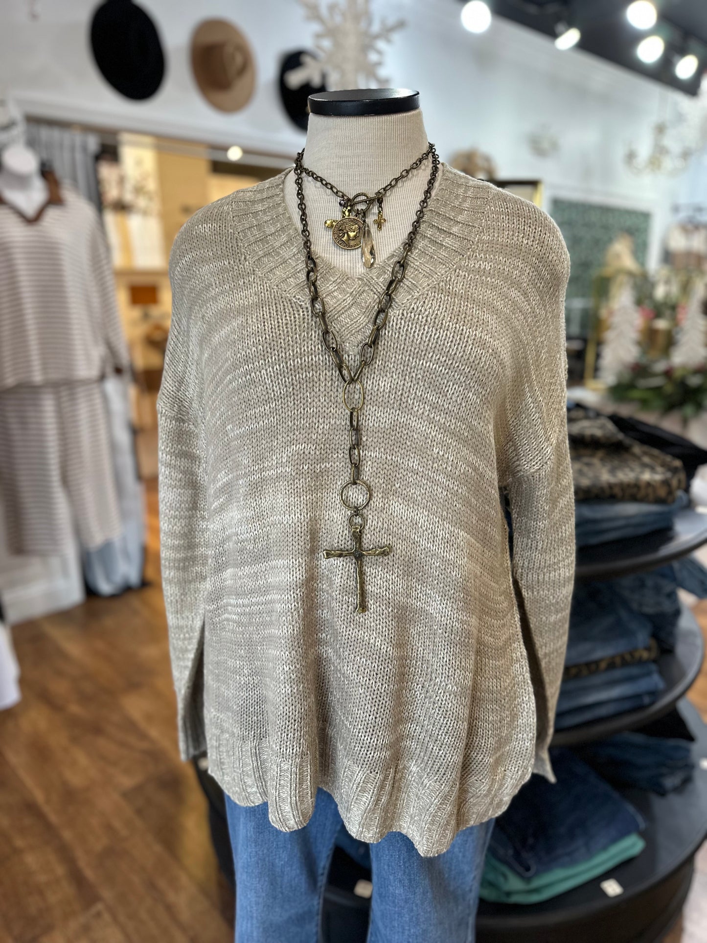 Chasing The Light V-Neck Sweater