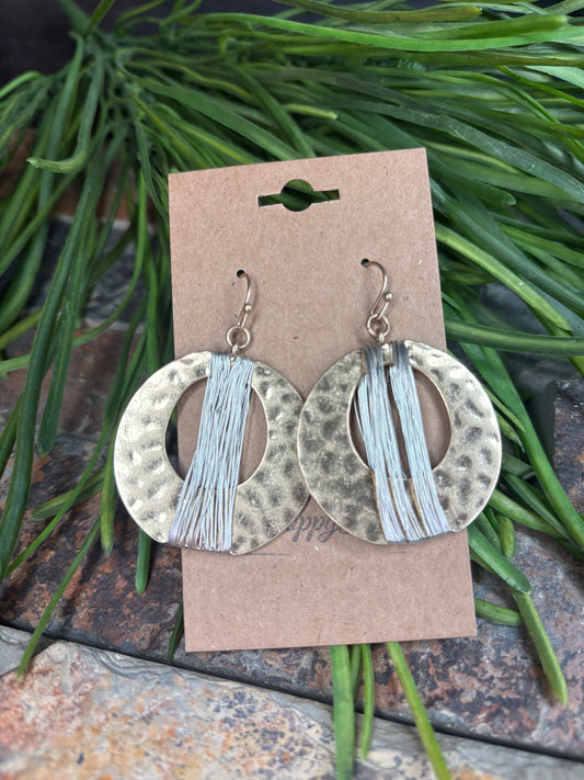 Shimmering With Soul Gold Hammered Earrings