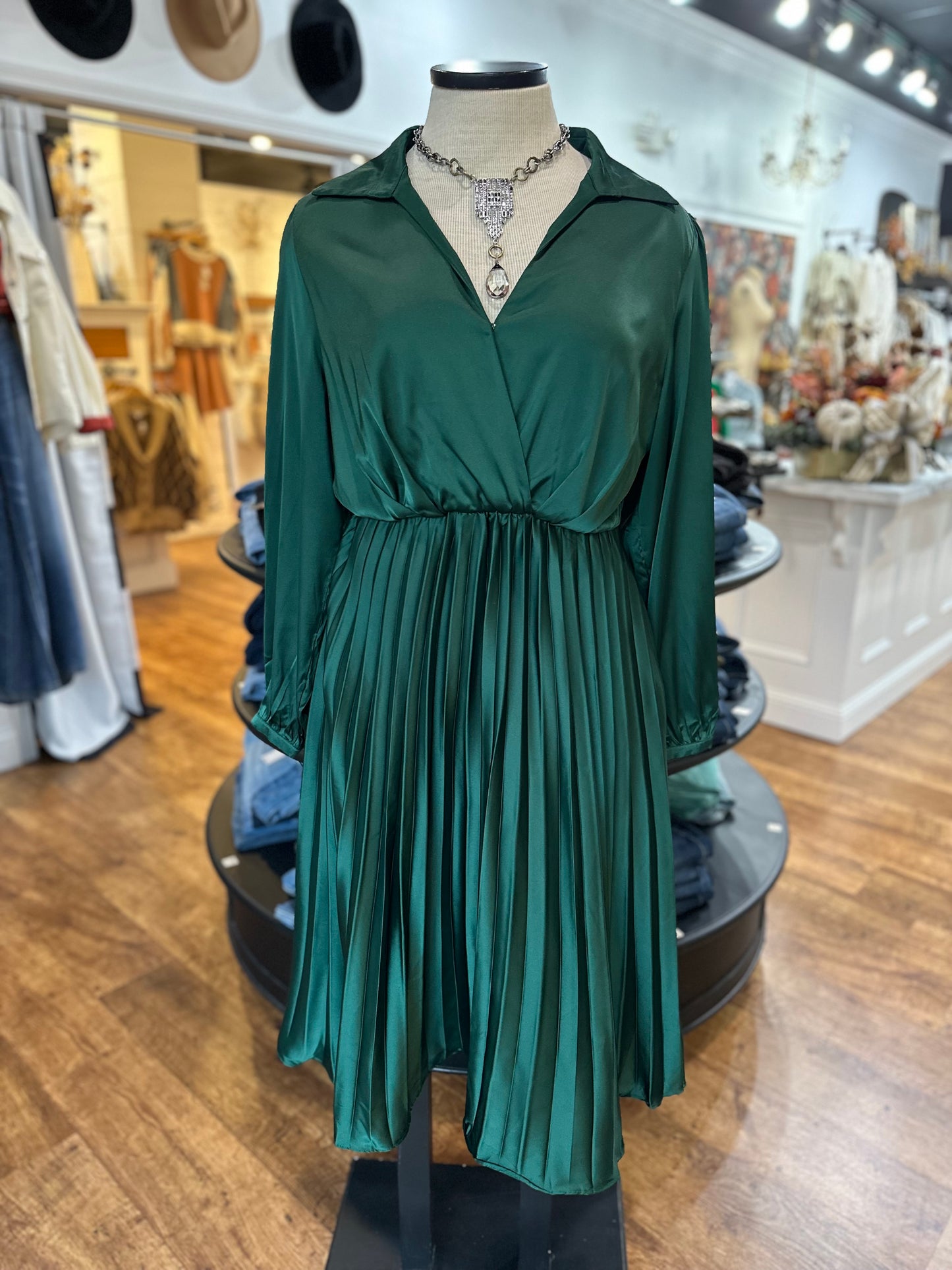 Be The Moment Satin Midi Dress