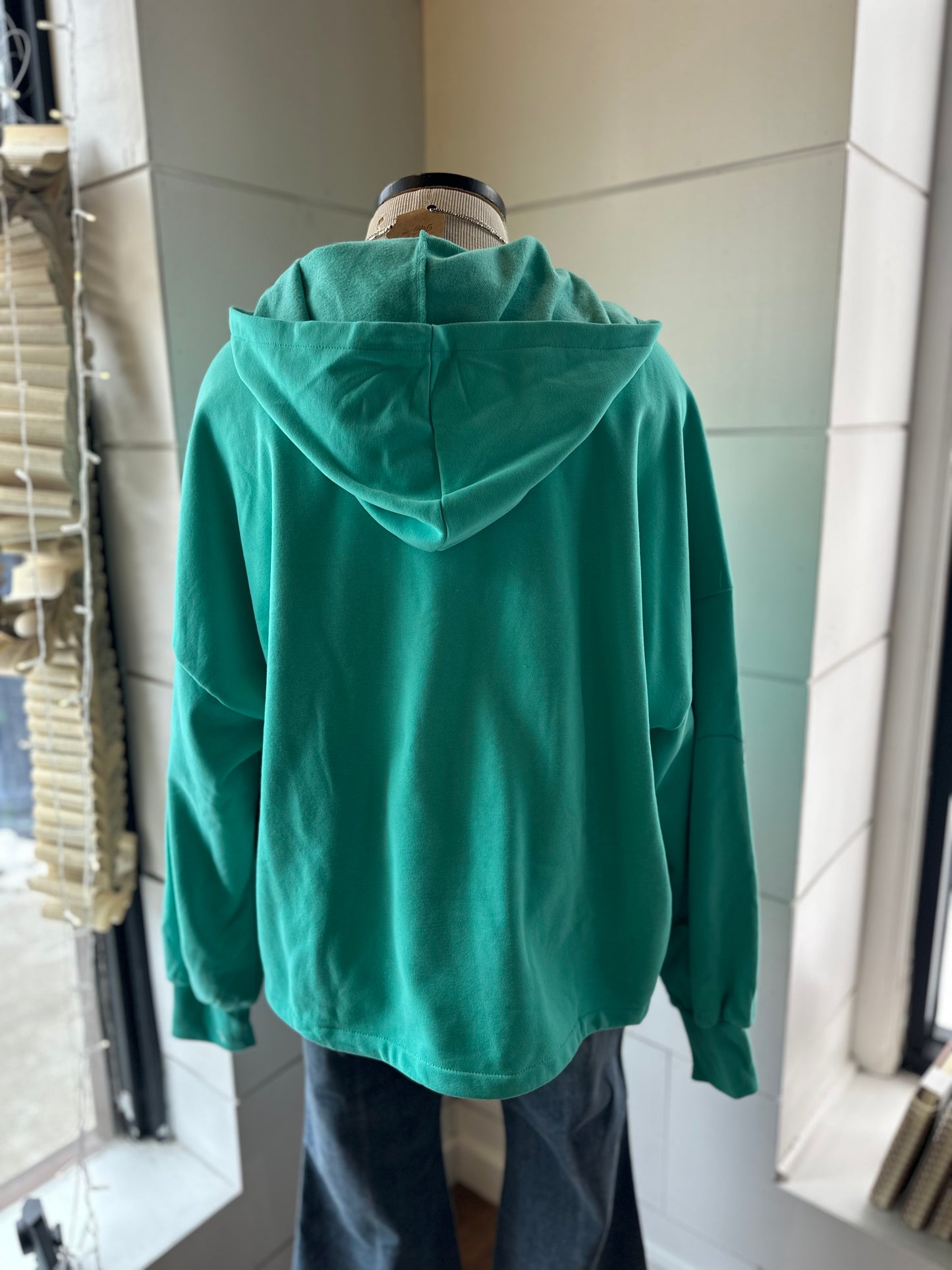 A New Way Half Zip Hoodie ~ Aruba Blue