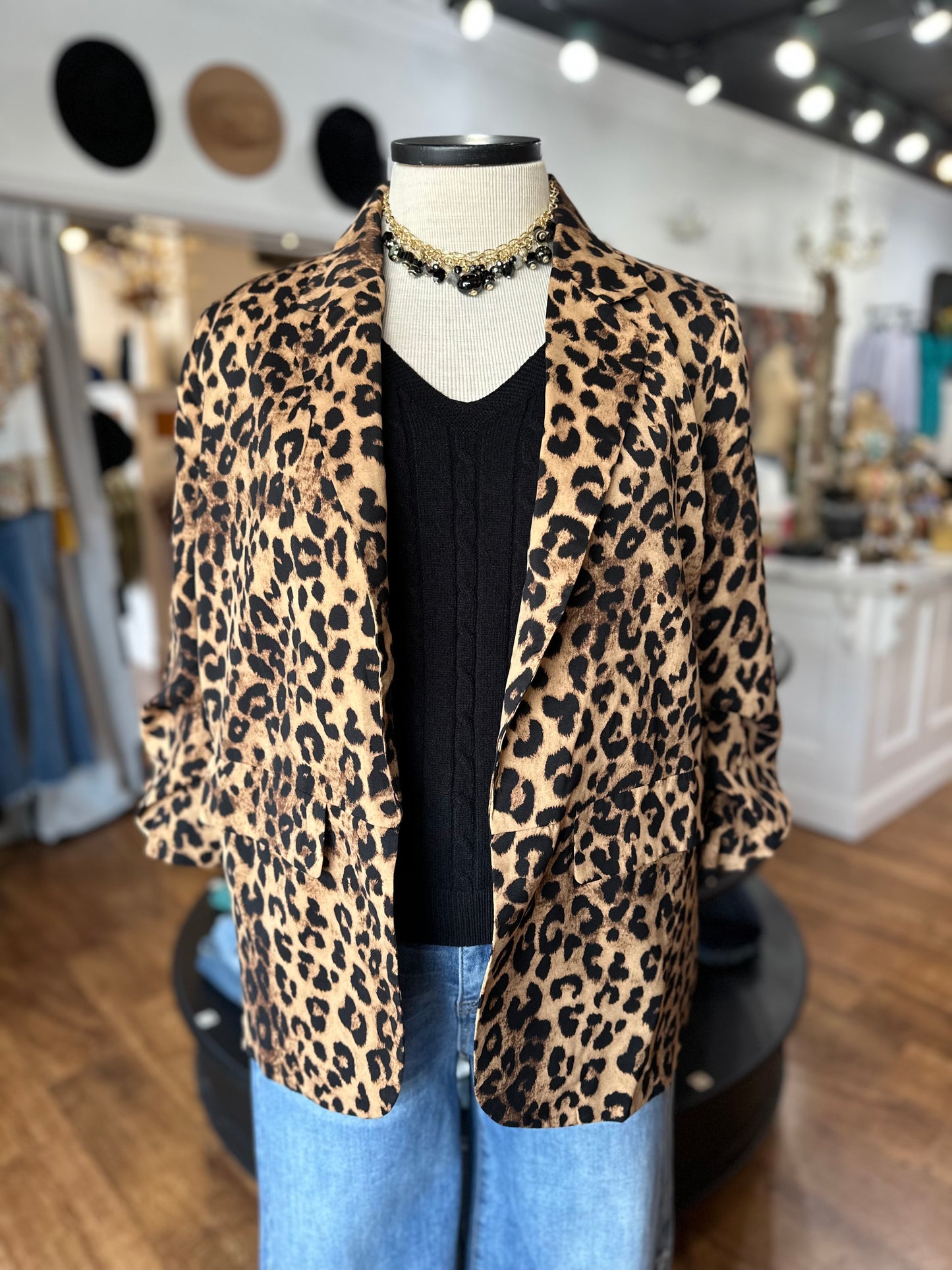 Untamed And Unbothered Leopard Blazer