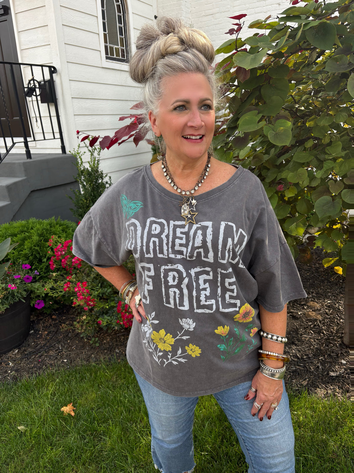 Dream Free Mineral Wash Graphic Tee