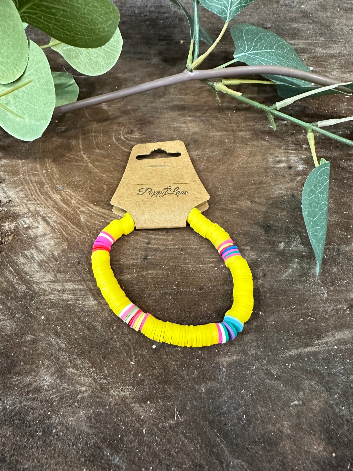 Pop Disc Bracelet ~ Yellow Multi
