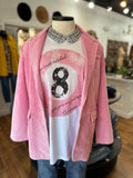 Insta Famous Corduroy Blazer ~ Washed Pink