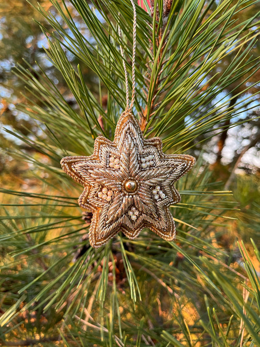 Myra Shining Star Vintage-style Beaded Ornament