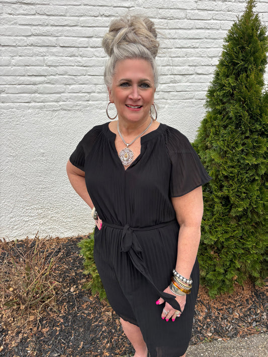 Cool And Calm Pleated Dress