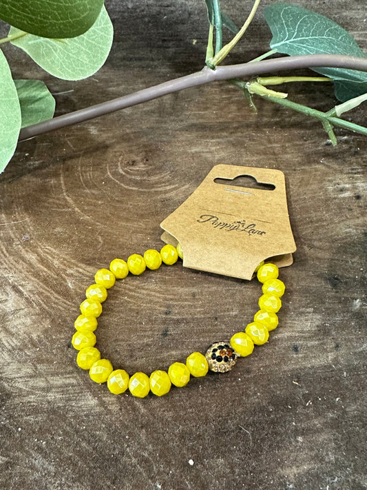 Your Wish Stretch Bracelet ~ Butter Yellow