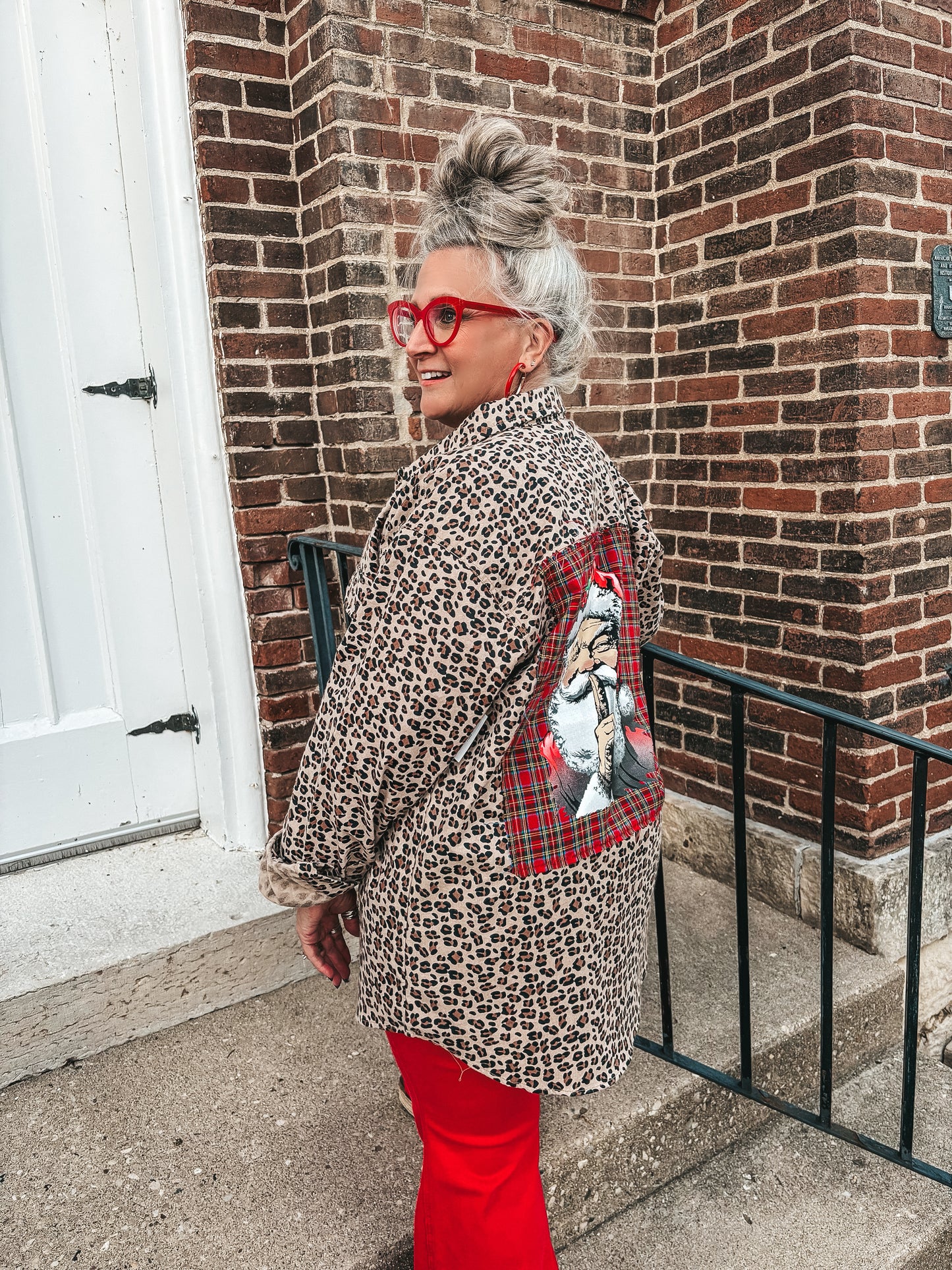 I Believe Santa Leopard Flannel Duster