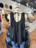 Stylish Vibes Satin Tank ~ Black