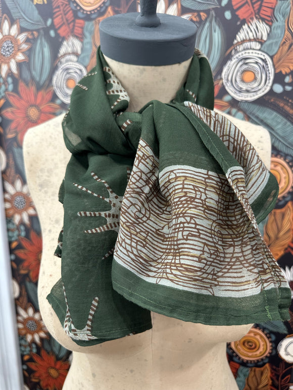 Gypsy Scarf ~ Olive and Chocolate - Jaded Gypsy