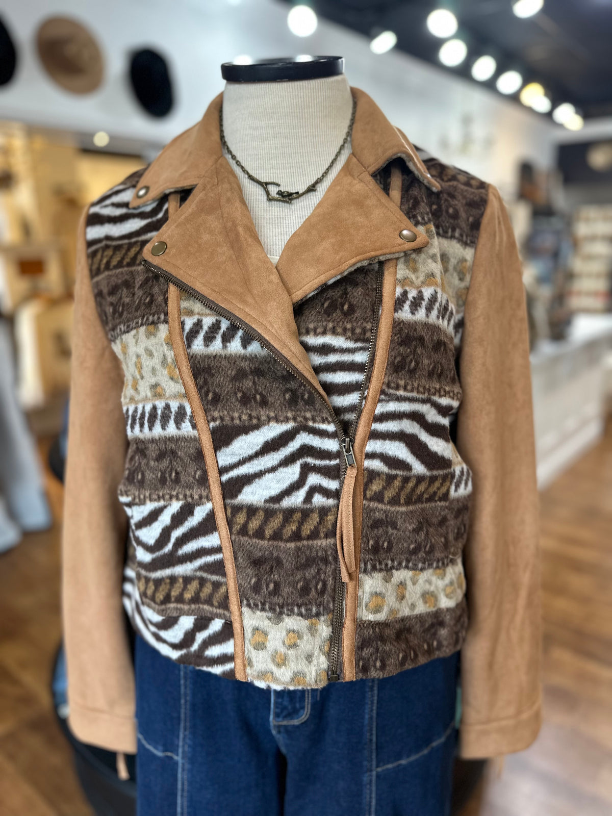 Being Present Suede Moto Jacket
