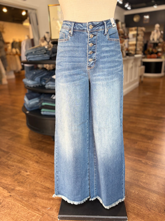 Judy Blue High Waist Column Straight Buttonfly Jean - NINA
