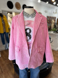 Insta Famous Corduroy Blazer ~ Washed Pink